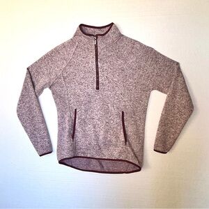 KODAN Outdoor Heathered Quarter-Zip Pullover Fleece Mauve G/L